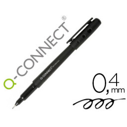 Rotulador Q-CONNECT Fine Liner Negro 0.4 mm. Punta de fibra