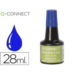 Tinta azul Q-CONNECT para tampón  28ml