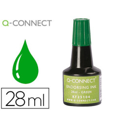 Tinta verde Q-CONNECT para tampón  28ml
