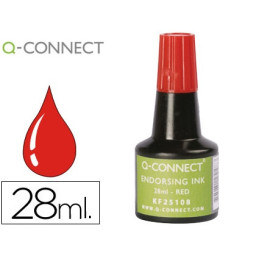 Tinta rojo Q-CONNECT para tampón  28ml