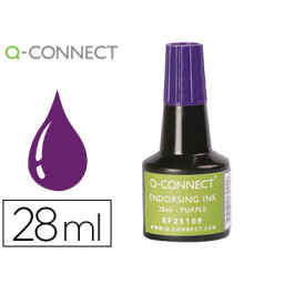 Tinta violeta Q-CONNECT para tampón  28ml