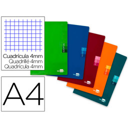 Libreta LIDERPAPEL SCRIPTUS tamaño A4 48 hojas 90g/m2 cuadrícula 4mm con margen