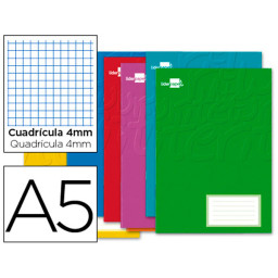 Libreta LIDERPAPEL SMART A5 32 hojas 60g/m2 cuadrícula 4mm con margen