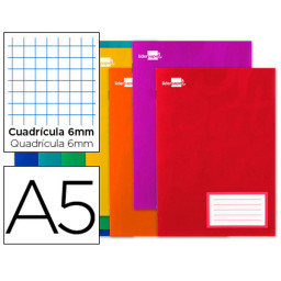 Libreta LIDERPAPEL SMART A5 32 hojas 60g/m2 cuadrícula 6mm con margen