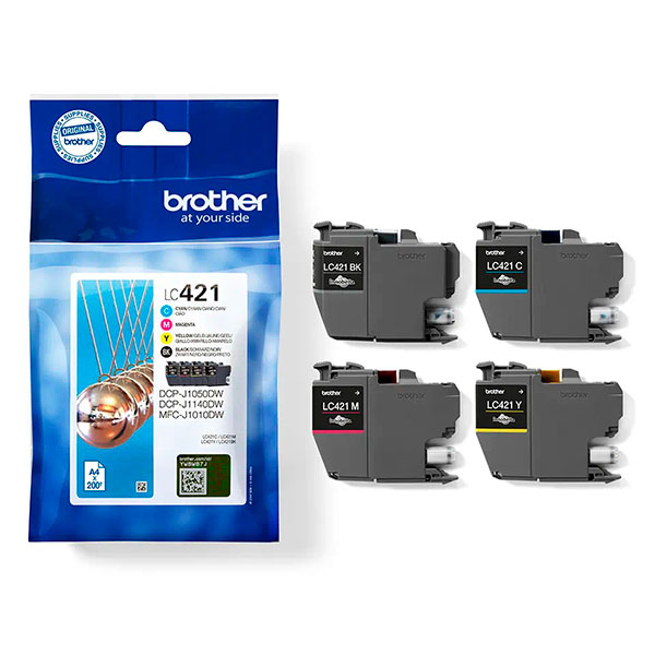 (4) C.t.BROTHER CMYK DCPJ1050 MFCJ1010 4x200p. - kit 4-colores