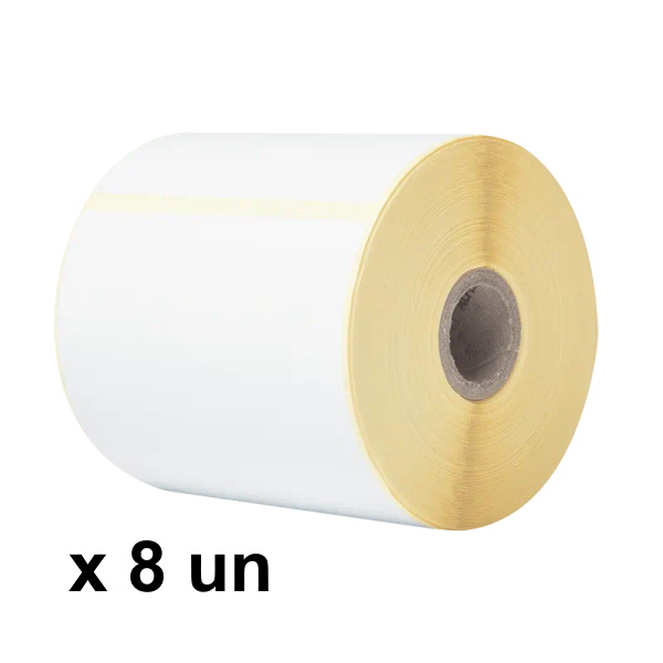 (6) Rollos etiquetas semibrillo BROTHER 100x100mm 700et/rollo para impr.prof.de 4