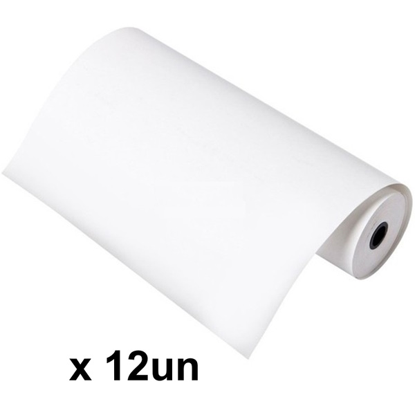 (12) rollos papel térmico continuo A4 para BROTHER c/trepado 210mm x30m PJ722 PJ723 PJ762 PJ763 PJ773