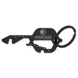 Llavero multiherramienta portátil acero inox negro 13 funciones