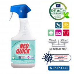 NEOQUICK desinfectante hidroalcohólico en spray de 750ml para superficies, bactericida y virucida