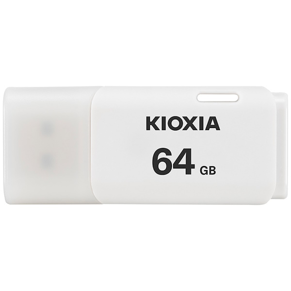 Memoria USB KIOXIA White 64GB TransMemory U202, USB-A 2.0 con tapa