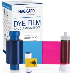 Ribbon MAGICARD Enduro/Rio color YMCKO 300 impr. card printer DYE FILM and cleaning spool