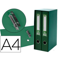 Modulo 2 Archivadores de palanca LIDERPAPEL verde Folio, 345x280