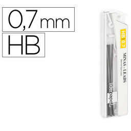 (12) Minas LIDERPAPEL grafito HB 0.7mm 