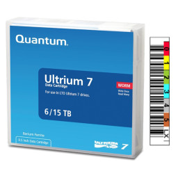 DC QUANTUM Ultrium LTO-7 (BaFe) WORM etiquetado 6TB/15TB especial una sola grabación