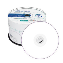 (T50) DVD-R MEDIARANGE 4,7GB imprimible inkjet printable Full surface, 16x, Medical Line