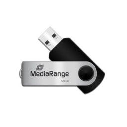 Memoria USB MEDIARANGE 128GB flash drive USB 2.0, pivotante