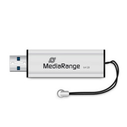 Memoria MEDIARANGE USB 3.0  64GB retráctil, read 80MB/s write 25MB/s