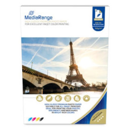 Papel MEDIARANGE inkjet Photo paper high-glossy 160g. 100A4 alto gramaje Papel MEDIARANGE inkjet Photo paper high-glossy 160g. 100A4 alto gramaje