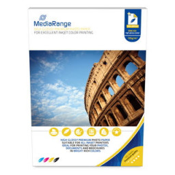 Papel MEDIARANGE inkjet Photo paper high-glossy 135g. 100A4 gramaje estándar