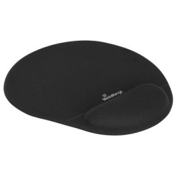 Alfombrilla ergonómica MEDIARANGE c/soporte muñeca de gel, 225x245x21mm, color negro