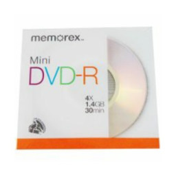 (10) DVD-R Mini MEMOREX 1,4GB 4x * 