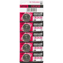 (5) Pila MAXELL CR2430 botón Litio 3v Blister (Tasa incluida)