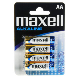 (4) Pilas MAXELL alcalina AA - LR06 Blister (Tasa incluida)