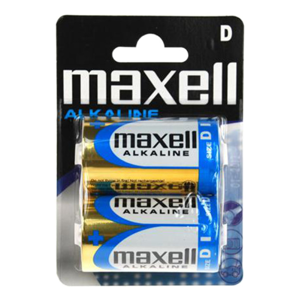 (2) Pila MAXELL alcalina D LR20 Blister