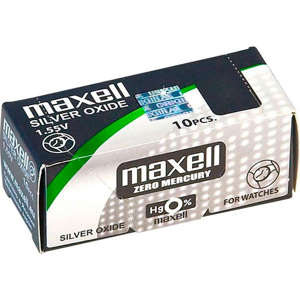 (10) Pila MAXELL SR527SW botón Oxido Plata 1.55v (319) Canon incluido