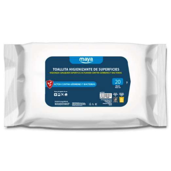 MAYA (20) toallitas higienizantes superficies DDX con Septoguard AP Plus al 5%