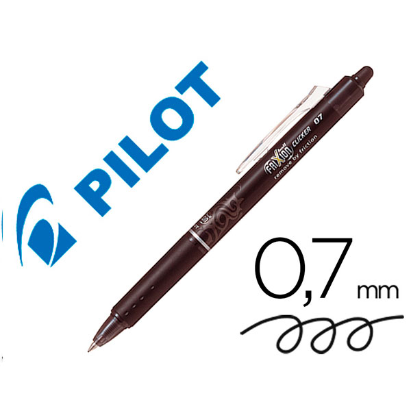 Bolígrafo PILOT Frixion Clicker borrable negro 