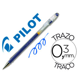 Bolígrafo PILOT G-1 azul Tinta GEL. Trazo 0,3mm. Punta 0,5mm.