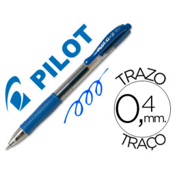 Bolígrafo PILOT G-2 retráctil azul Tinta GEL. Trazo 0,4mm. Punta 0,7mm. (BL-G2-7)