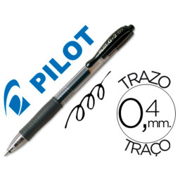 Bolígrafo PILOT G-2 retráctil negro Tinta GEL. Trazo 0,4mm. Punta 0,7mm. (BL-G2-7)
