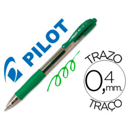 Bolígrafo PILOT G-2 retráctil verde Tinta GEL (BL-G2-7)