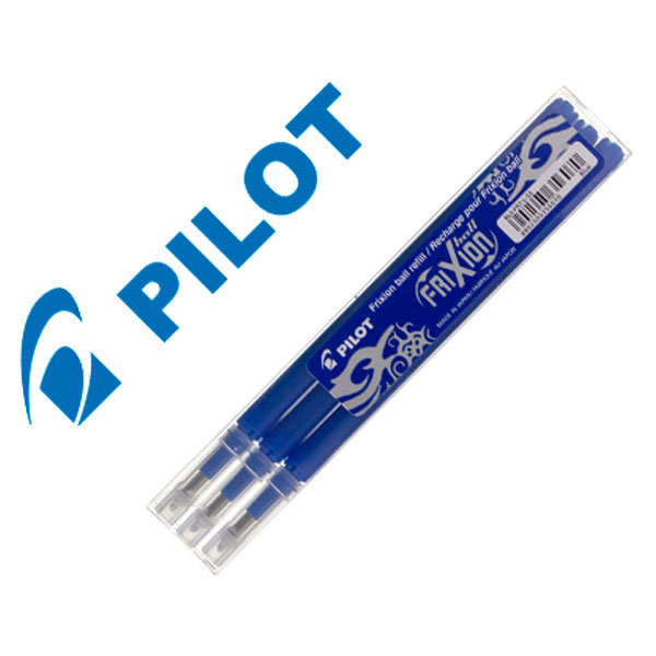 (3) Recambio PILOT Frixion ball azul 