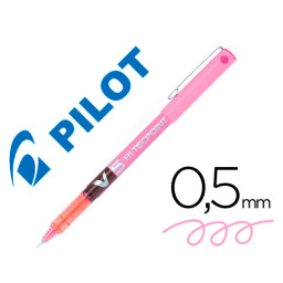 Rotulador punta aguja PILOT V-5 rosa 0,5 mm  punta 0,3mm. Roller ball pen. (BX-V5)