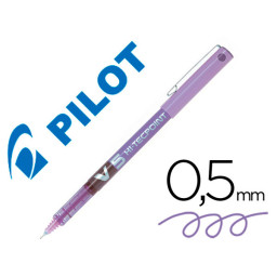 Rotulador punta aguja PILOT V-5 violeta 0,5 mm punta 0,3mm. Roller ball pen. (BX-V5)