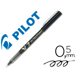 Rotulador punta aguja PILOT V-7 negro 0,7 mm punta 0,5mm. Roller ball pen. (BX-V7)