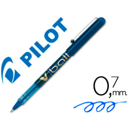 Rotulador tinta líquida PILOT V-BALL 0,7mm azul Roller ball pen. 