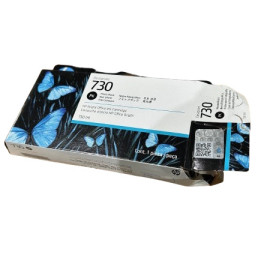 C.t. HP #730 130ml negro foto Designjet T1600 T1700 T2600 **caja dañada**