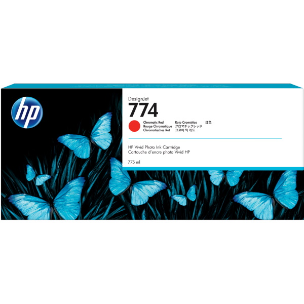 C.t. HP #774 rojo cromático 775ml Designjet Z6810 Z6820  Chromatic red ink