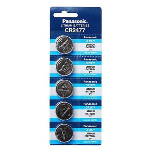 (5) Pilas PANASONIC CR2477 Litio 3v Blister * Lpi incluido**