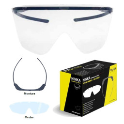 Protector ocular Bollé Safety NINKA (caja 100) kit de 100 monturas + 100 lentes