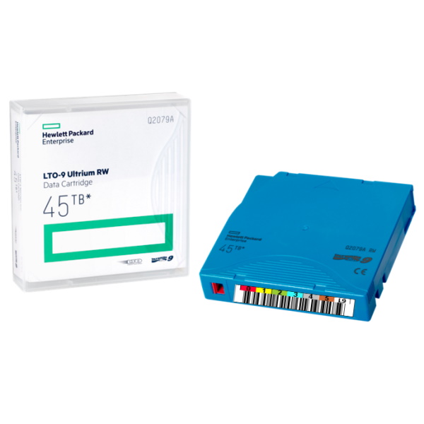 DC HPE Ultrium LTO-9 (BaFe) etiquetado 18TB/45TB secuencia a medida