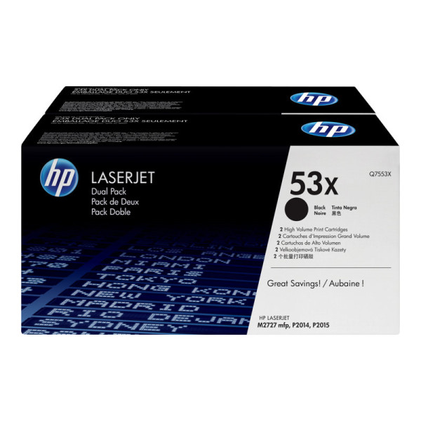 (2) Toner HP #53XD Lj P2014 P2015 M2727 alta cap. 2x7.000p. - (doble-pack)