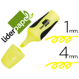 Rotulador LIDERPAPEL fluorescente amarillo Mini
