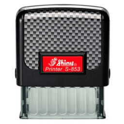 Sello entintado SHINY PRINTER S-853 texto 47x18mm automático, caucho