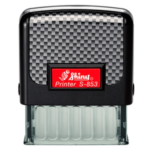 Sello entintado SHINY PRINTER S-853 texto 47x18mm automático, caucho