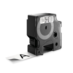 Label cassette DYMO D1-24 Standard 24mm x 7m.  Black on White (texto negro/fondo blanco) (53713)